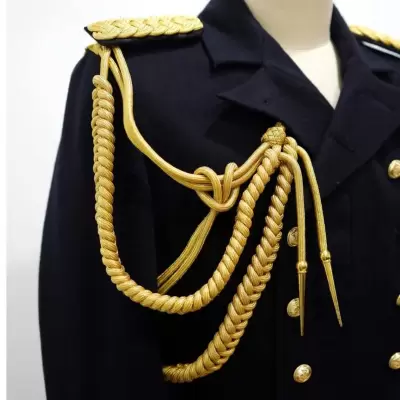 Germany Golden Silver Aiguillette For bullion and mylar Costume Uniform Military Aiguillette shoulder rope
